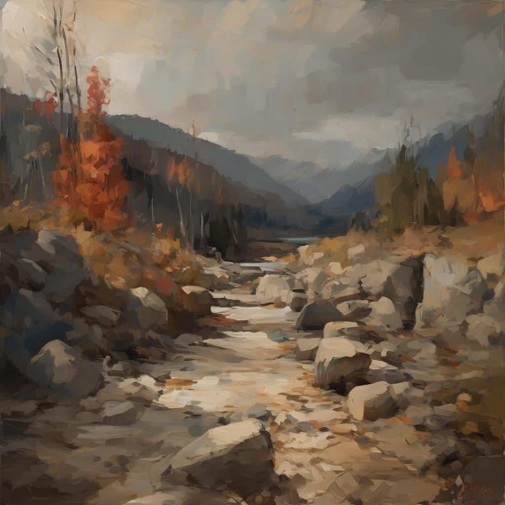 Υγρότοπος και βουνά με τέχνη ως μέσο επανάστασης και διαμαρτυρίας, σε μεταλλικό και σύγχρονο ύφος, εκφράζει την κοινωνική αλλαγή μέσω της τέχνης και της διαμαρτυρίας.